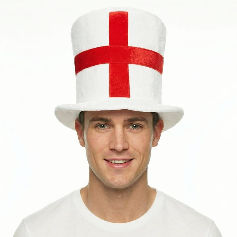 England St George's Cross top hat for adults