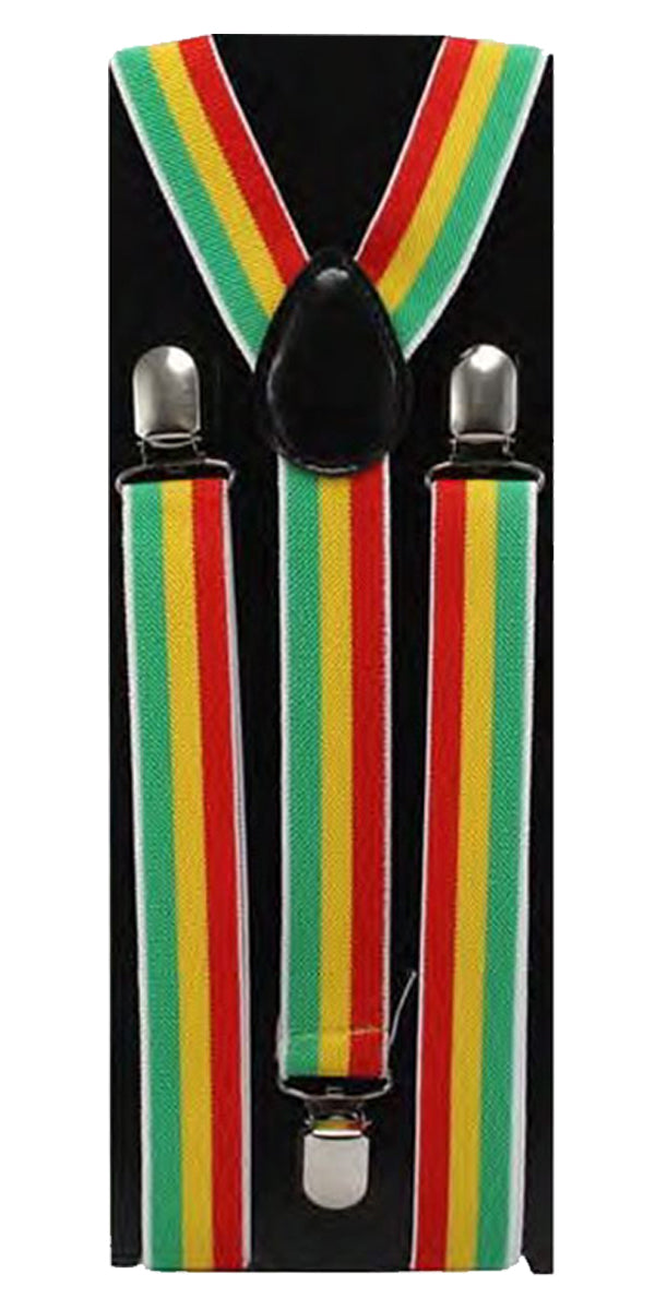 Men’s Adjustable Printed Designs Slim Braces 2.5 Cm Wide Trouser Suspenders Clip on Fancy Dress Accessory