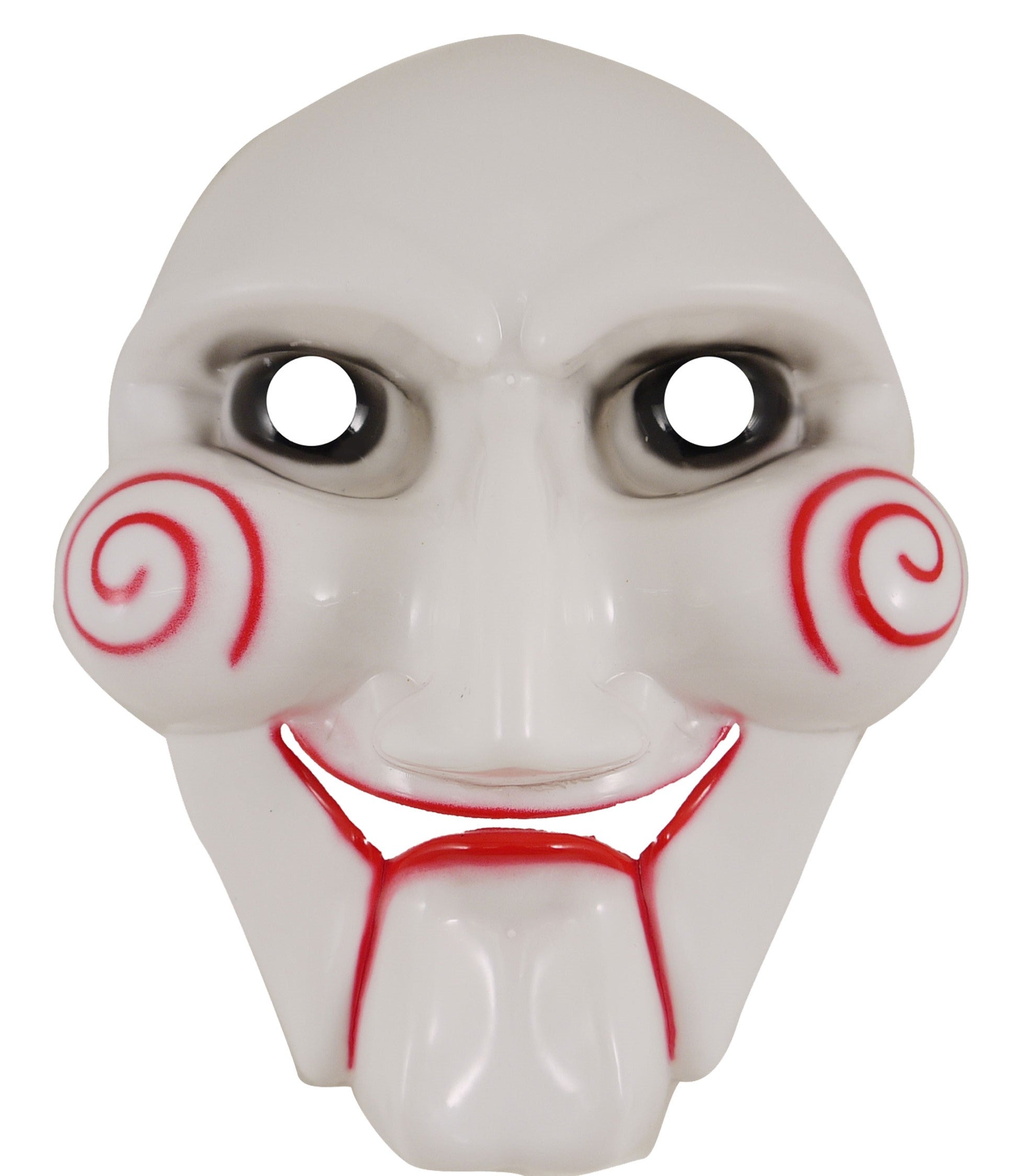 Horror Clown Costume Set: Puppet Scary Jigsaw Face Mask and 110cm Fake Grim Reaper Scythe - Labreeze Ltd