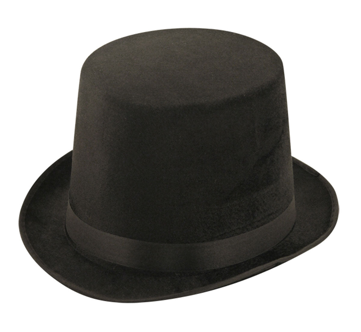 Lincoln Style Black Velour Hat with Snake Cane, White Gloves & Black Bow Tie - Complete Costume Set for Adults