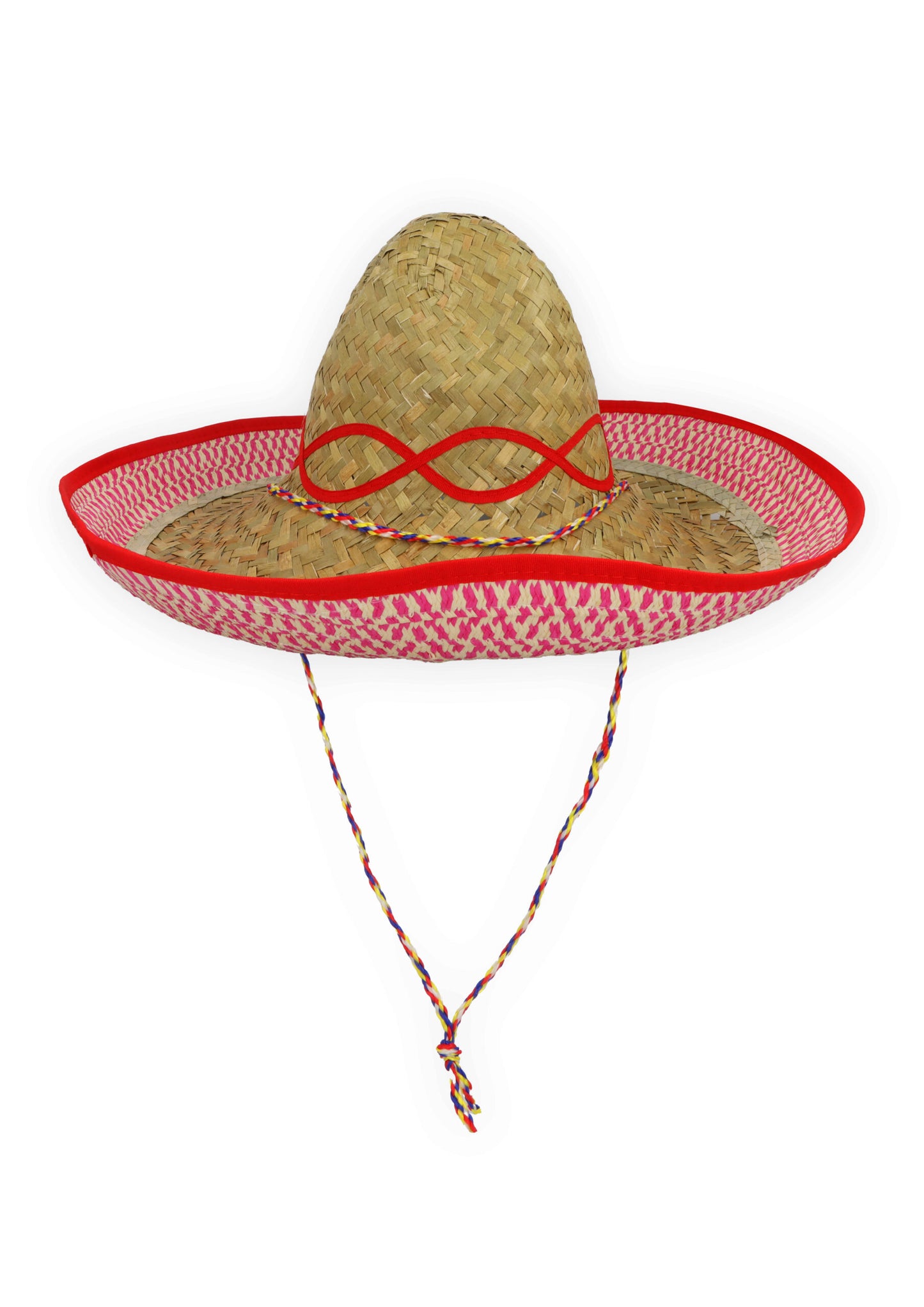 Straw Sombrero Hat with Embroidery detail