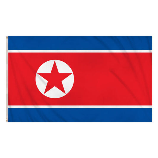 labreeze North Korea Flag 5ft x 3ft – DPRK Polyester National Flag with Metal Eyelets - Labreeze Ltd