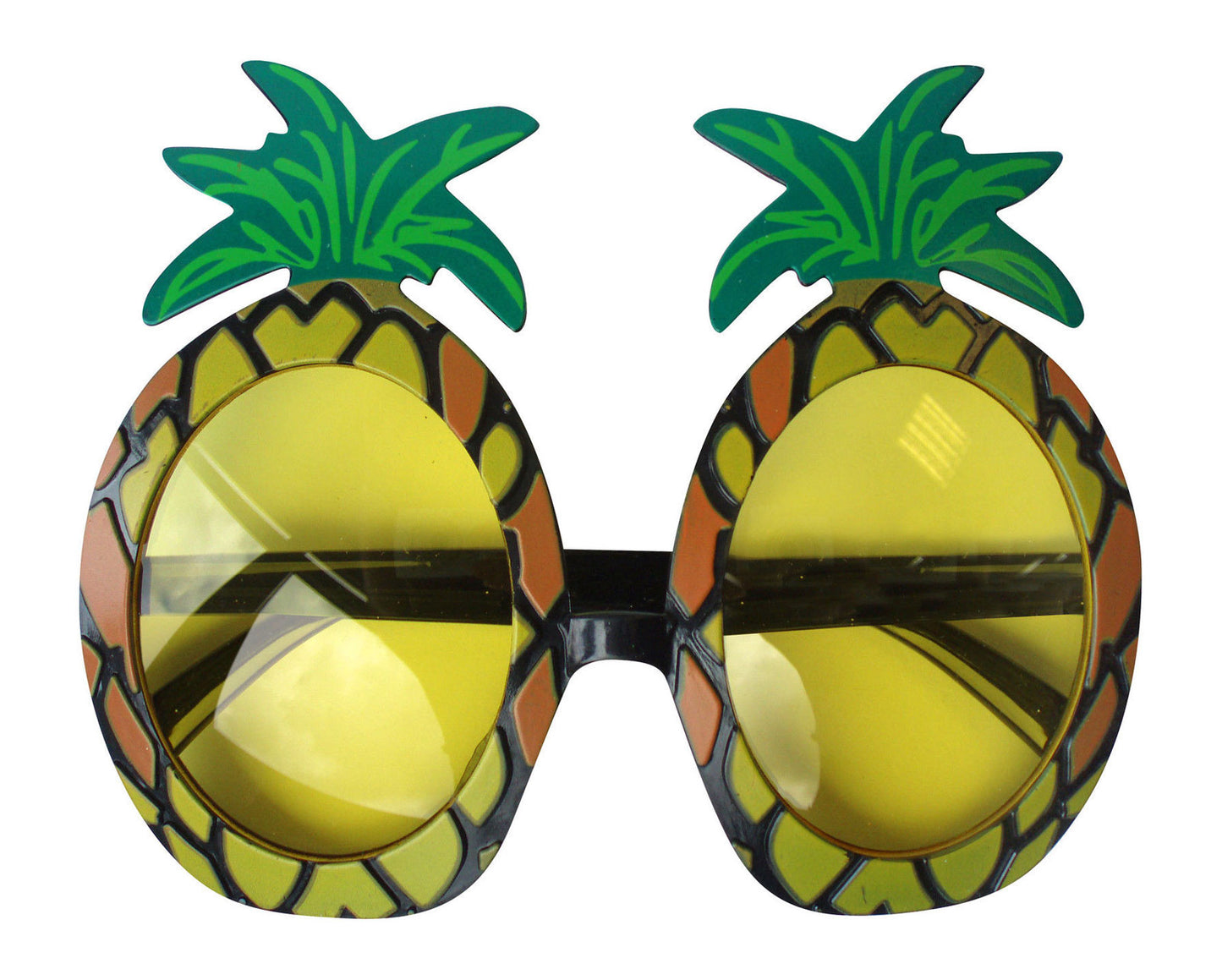 Female Straw Beachcomber Hat Pineapple Glasses 4 Pcs Lei Set Hawaiian Hula Party Fancy Dress Kit