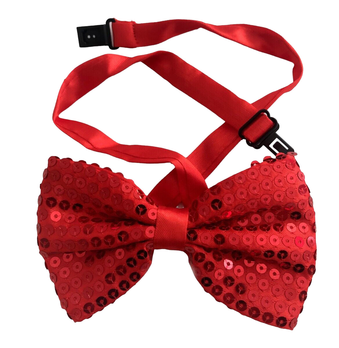 Sequin Satin Shiny Bow Tie Dickie Show Sparkly Fancy Dress Unisex Dance Party Theatre Bow Tie