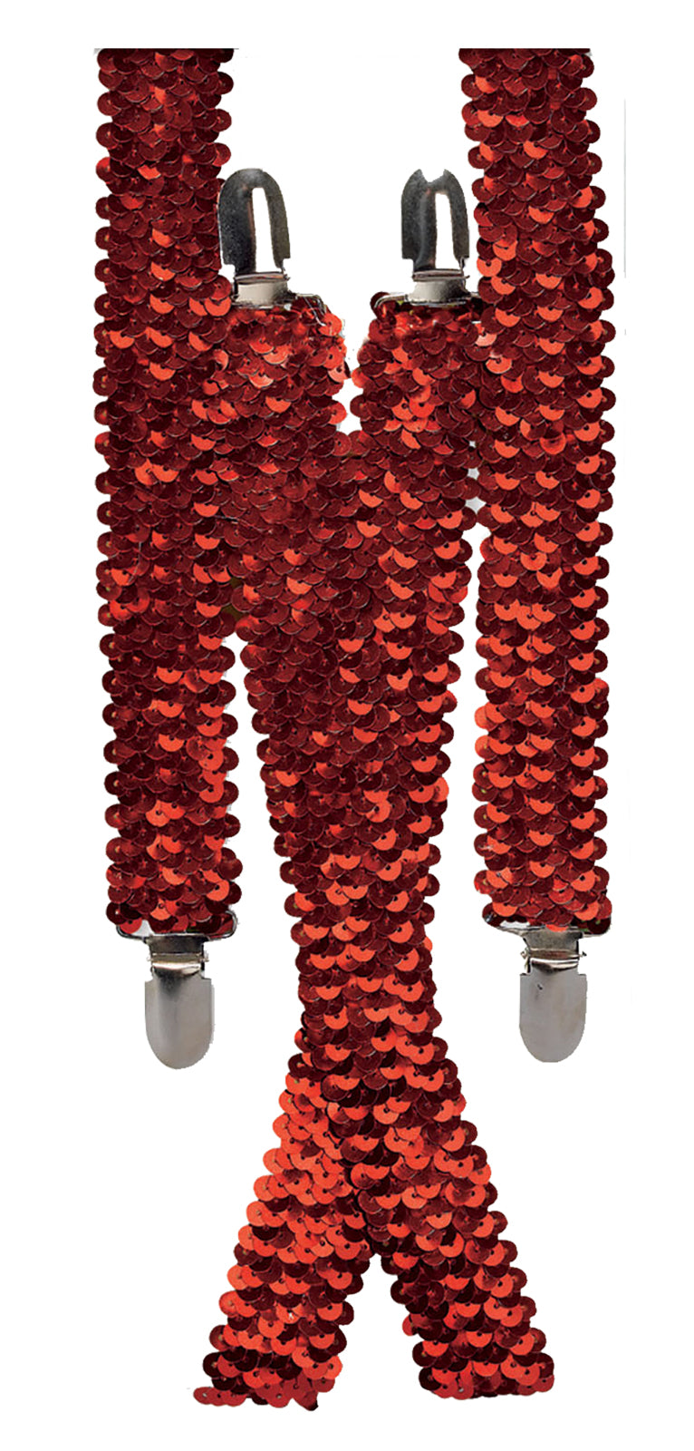 Adjustable Shiny Sparkle Sequin Braces Unisex Showbiz Trouser Elastic Y-Back Clip on Suspenders