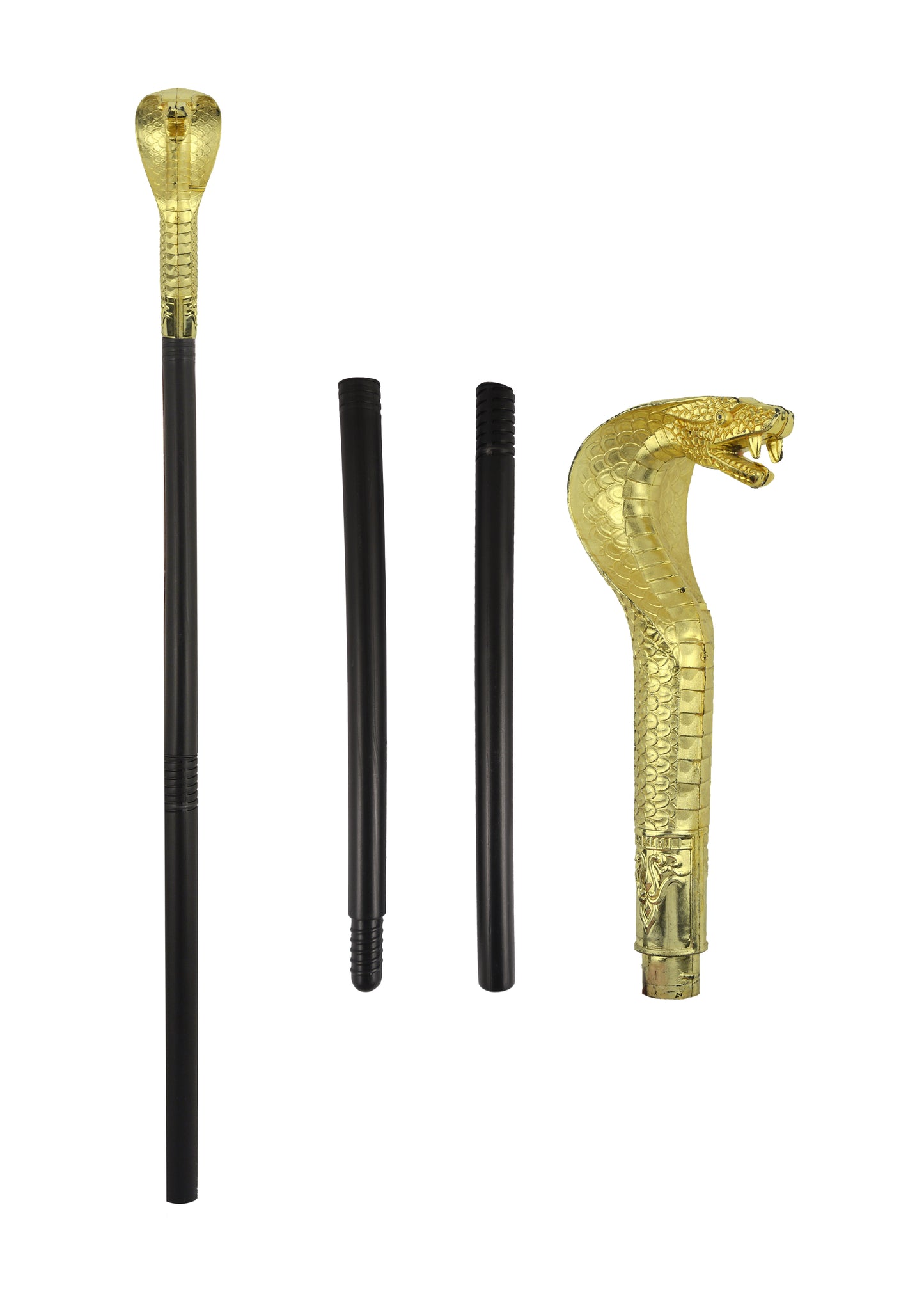 Lincoln Style Black Velour Hat with Snake Head Sceptre & White Gloves - Complete Costume Set for Adults