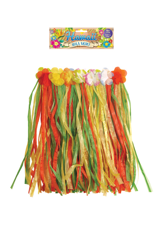 Child hula skirt with flowers