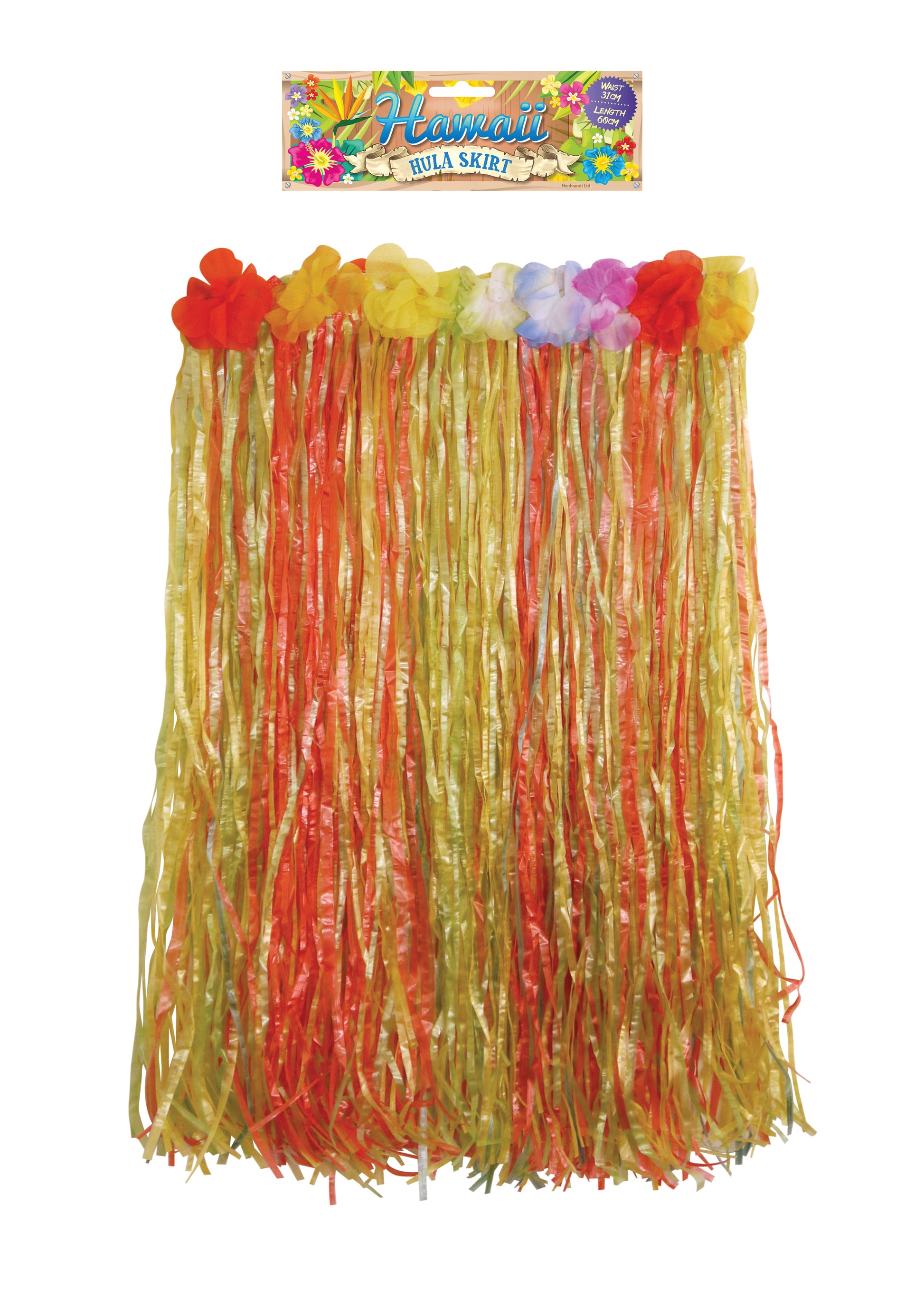 Adult hula skirt with flowers
