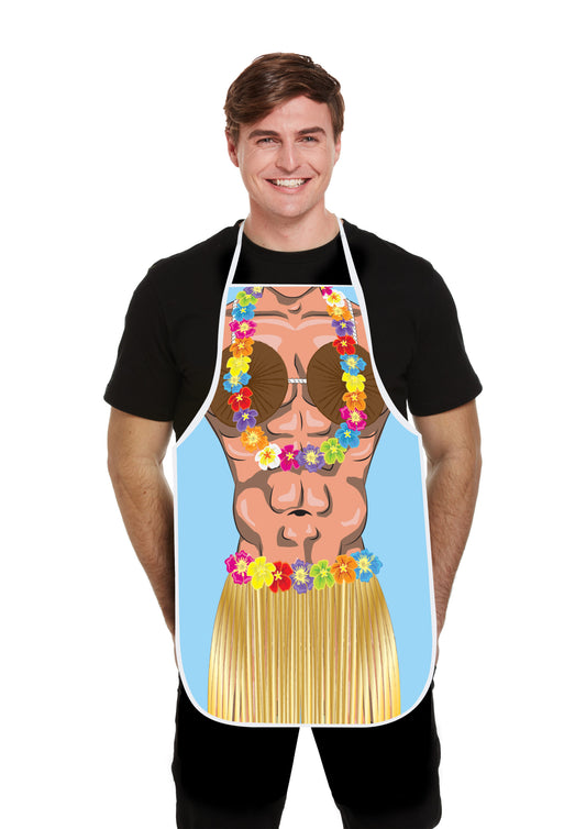 Hawaiian print adult apron