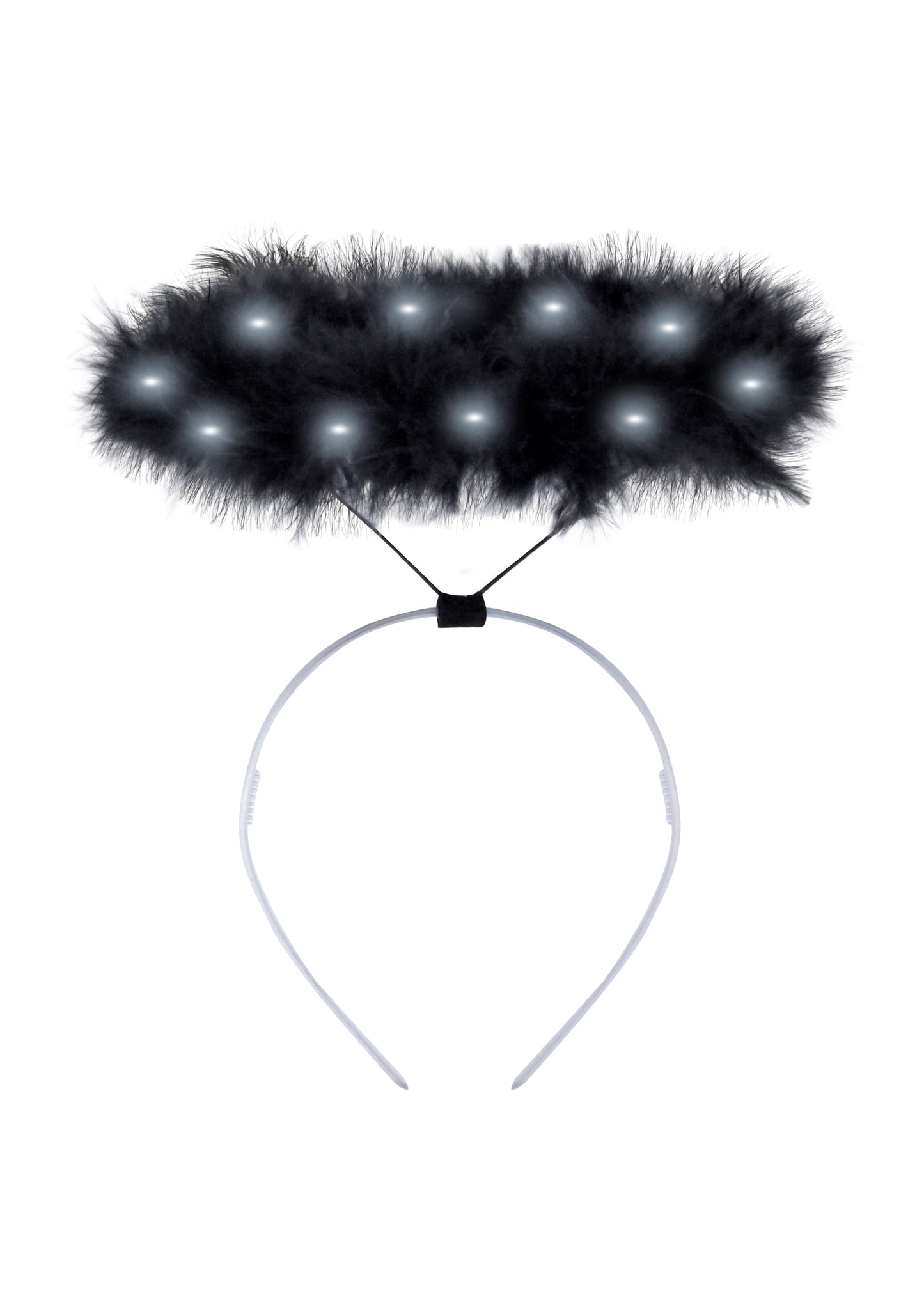 Light up black angel halo headband