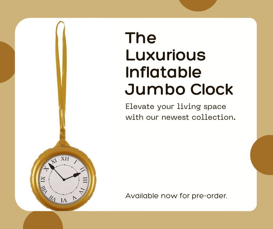 Inflatable Jumbo Clock With Necklace - Timeless Fun for Your Event!