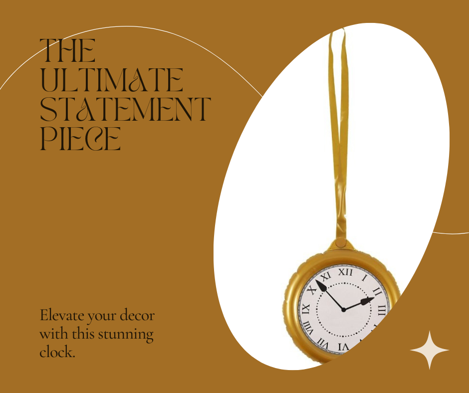 Inflatable Jumbo Clock With Necklace - Timeless Fun for Your Event!