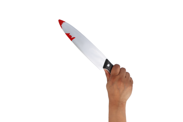 Bloodied Knife Halloween Costume Accessory – Scary Prop Weapon (31cm)