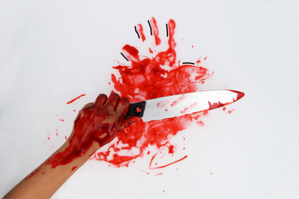 Bloodied Knife Halloween Costume Accessory – Scary Prop Weapon (31cm)