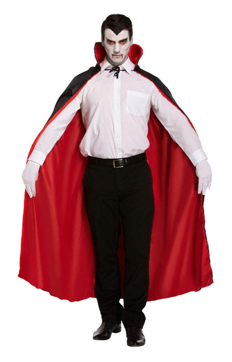 Mad Hatter Chequered Hat & Reversible Cape Set with Magic Wand (26.5cm) & White Gloves - Perfect for Cosplay