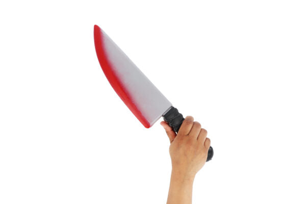 Bloodied Large Knife Halloween Costume Accessory – Scary Prop Weapon (38cm)