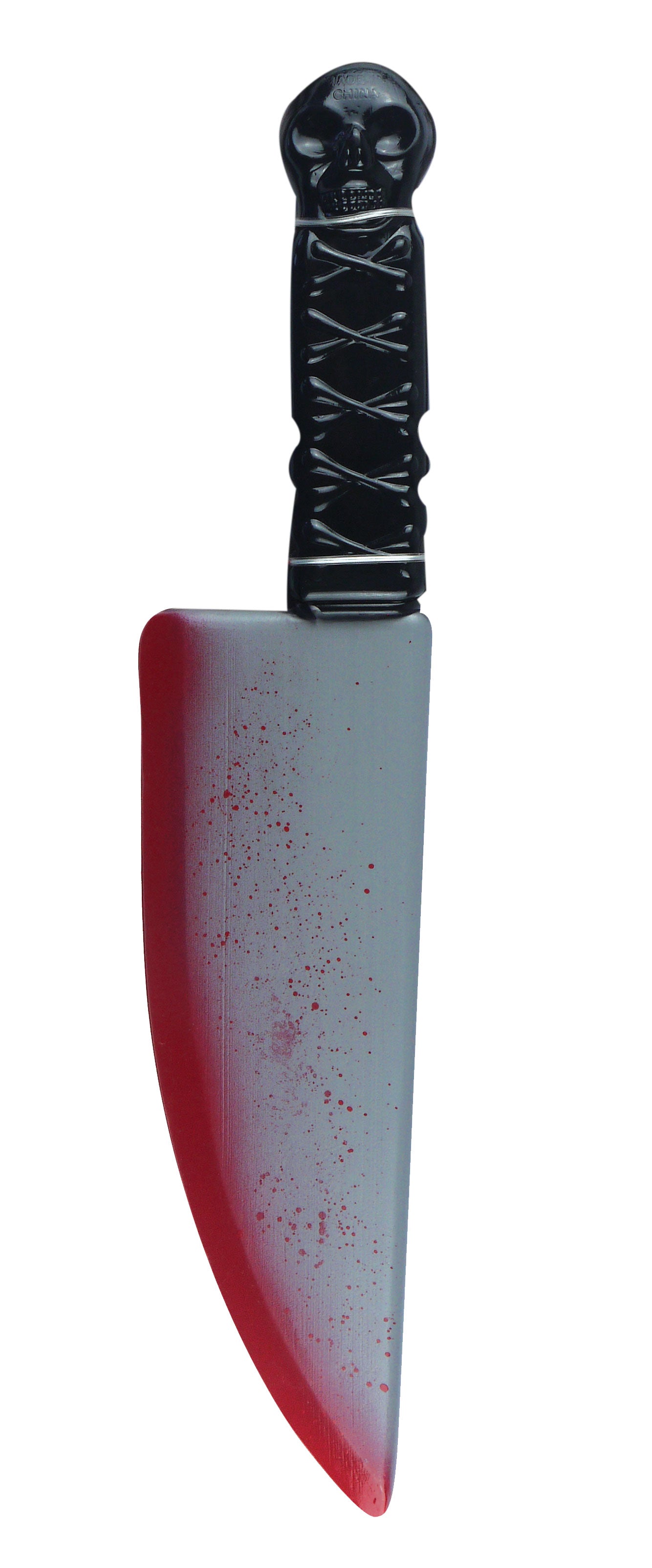 Horror Style Costume Set: White Hockey Face Mask and 38cm Fake Blooded Knife