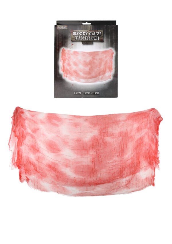 Bloodied Gauze Halloween Decoration 152x213cm – Spooky Party & Haunted House Accessory