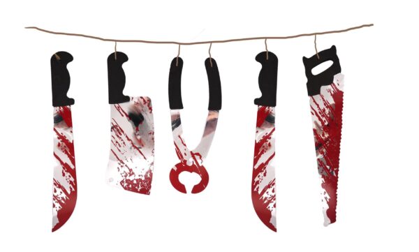 Torture Tool Garland Decoration – Bloody Halloween Prop (180cm)