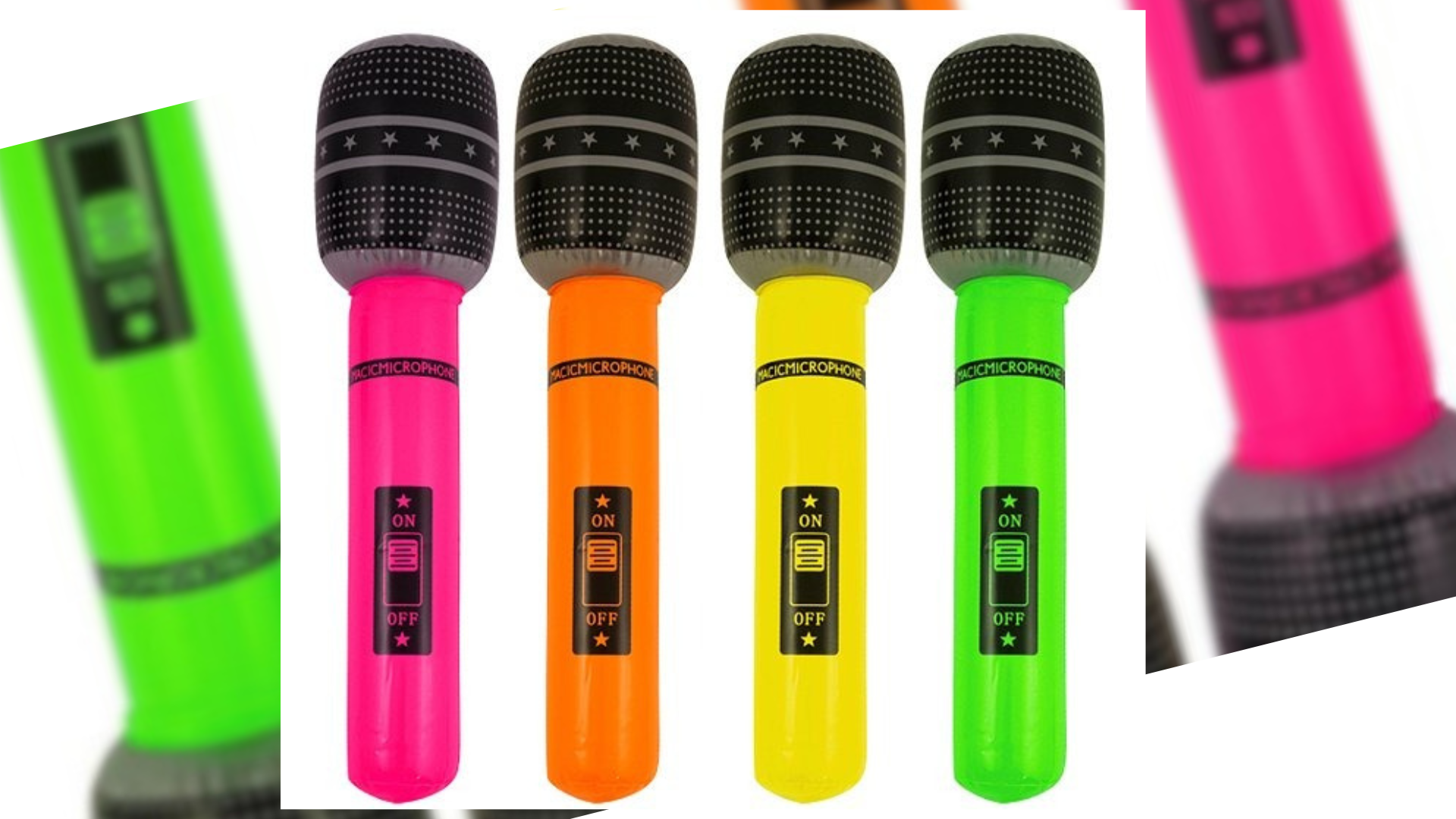 Inflatable Microphone 40cm - Strike a Pose in Vibrant Colors - Labreeze Ltd