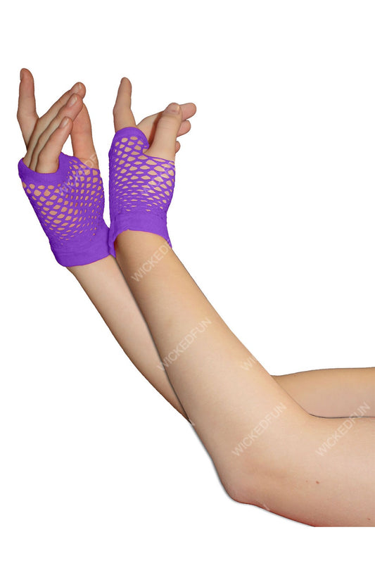 Fingerless Short Fishnet Gloves