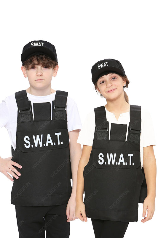 Ready for Action: SWAT Children's Vest and Hat Set for Tactical Play