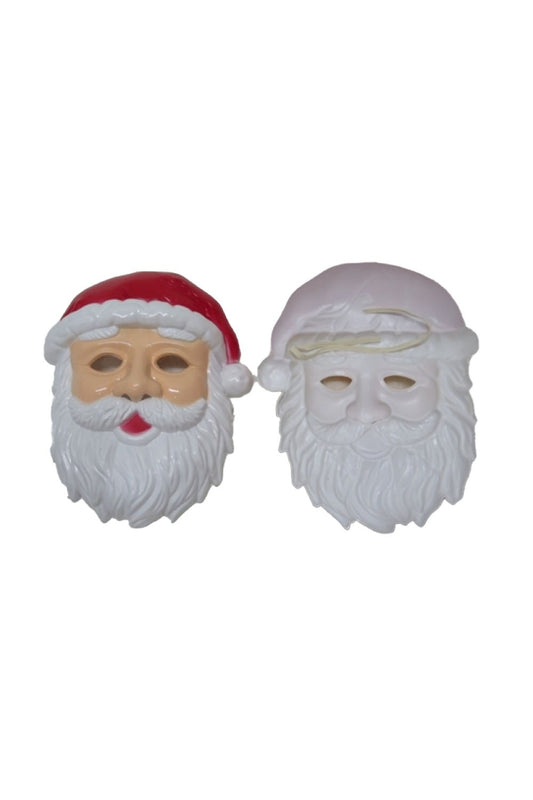 Santa Claus Face Masks - Festive Christmas Party Masks for Adults and Kids
