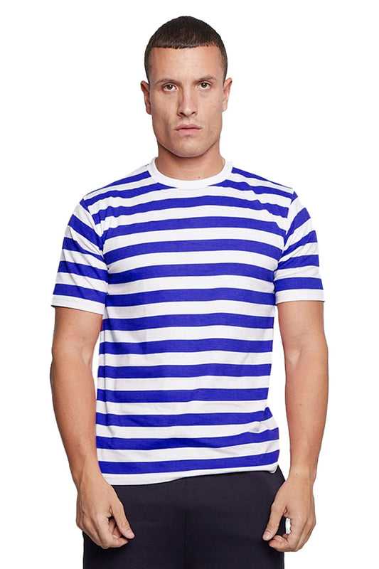 Classic Unisex Striped T-Shirt - Timeless Style in Blue & White or Black & Whit