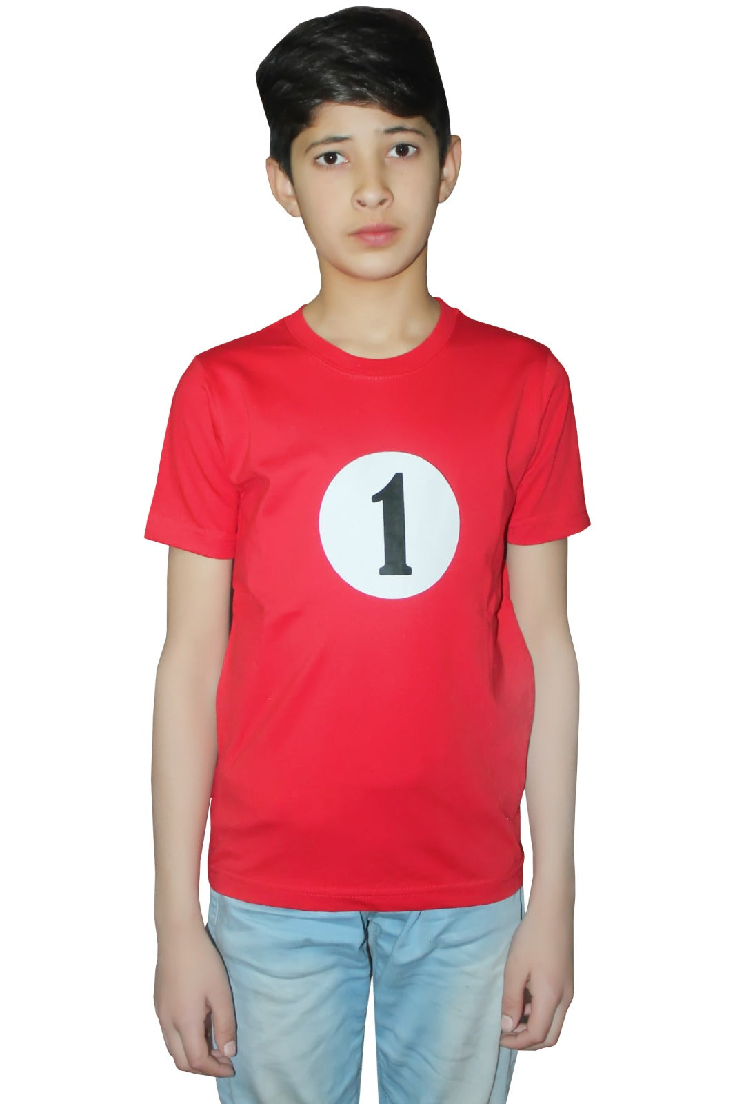 Children's 1 Red Printed T-Shirt - Vibrant Style for Little Trendsetters - Labreeze Ltd