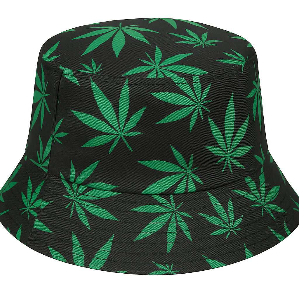 Men’s Rasta Leaf Bucket Hat – Black Reggae Festival Cap with Bob Marley Style – Unisex Summer Hat for Music Events, Raves, Beach Parties & Holidays