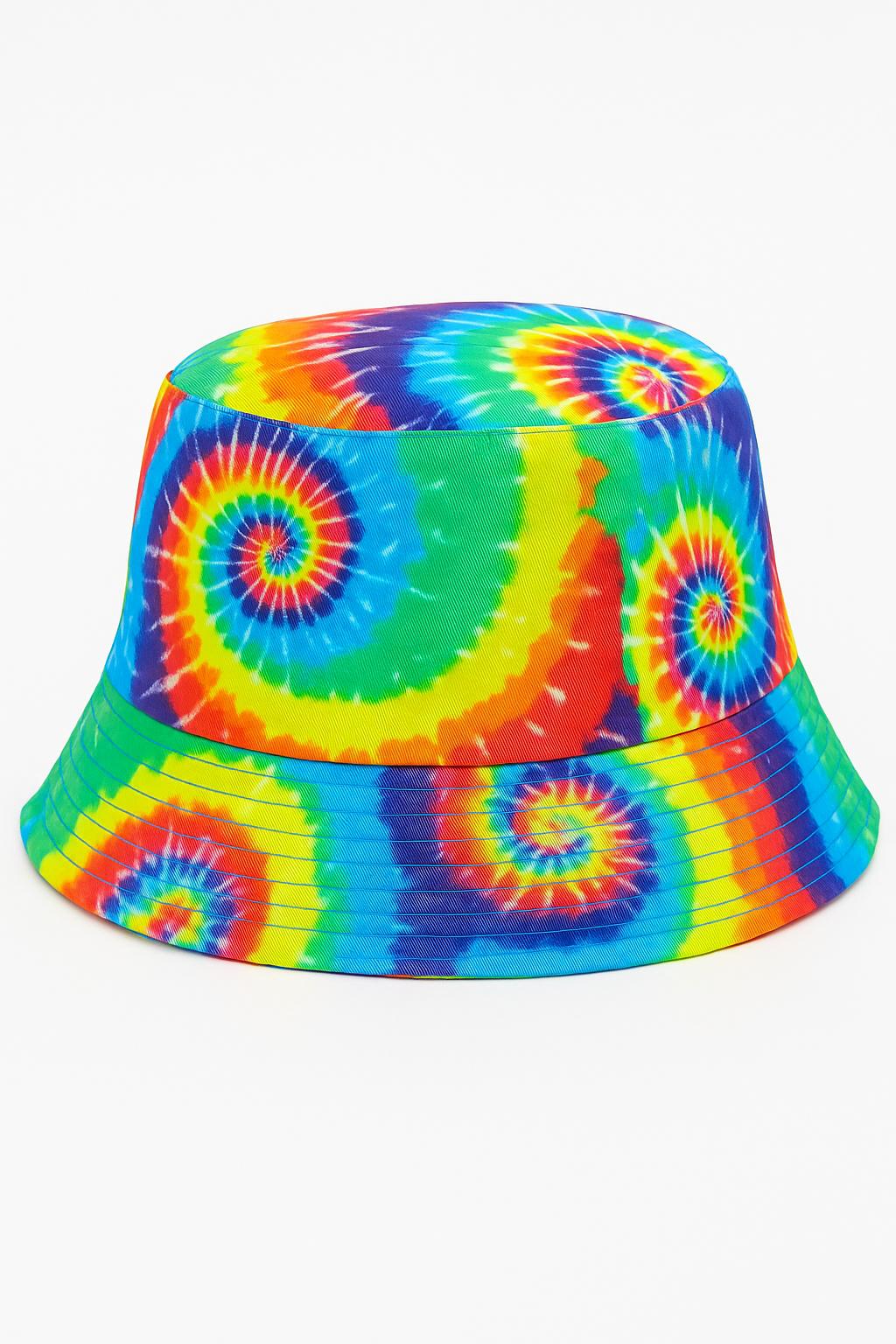 Women’s Tie Dye Bucket Hat – Colourful 90s Festival Hat for Summer, Beach Holidays, Raves & Parties – Retro Fisherman Style Cap by labreeze