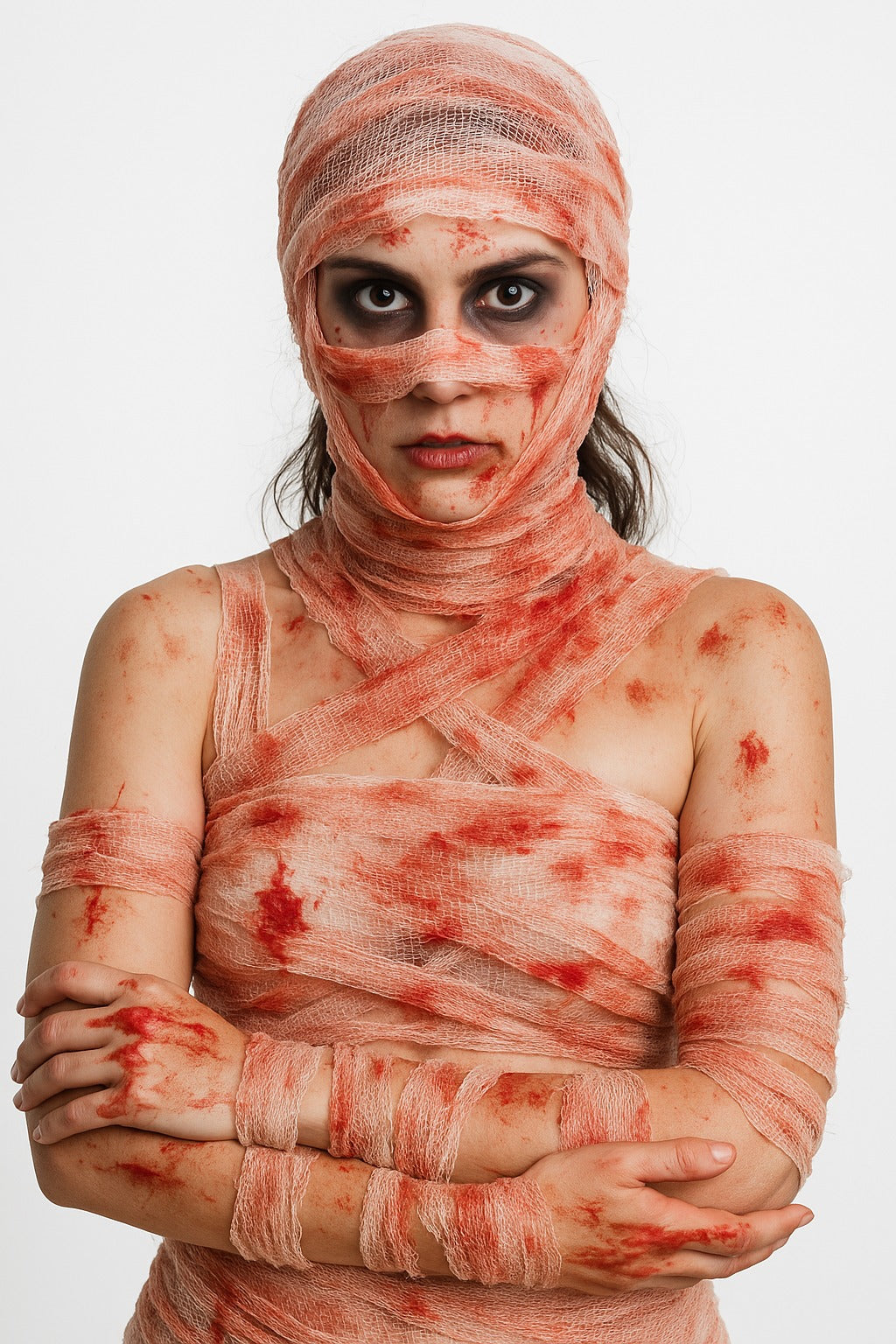 Women’s Halloween Blood-Stained Bandage (1.5m) – Horror Fancy Dress Costume Accessory – Mummy Zombie Prop Decoration