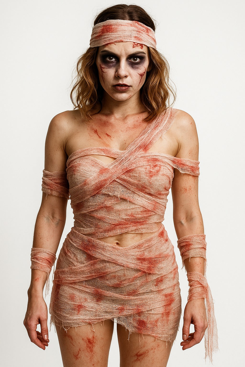 Women’s Halloween Blood-Stained Bandage (1.5m) – Horror Fancy Dress Costume Accessory – Mummy Zombie Prop Decoration