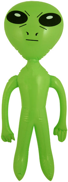 Inflatable green alien 64cm