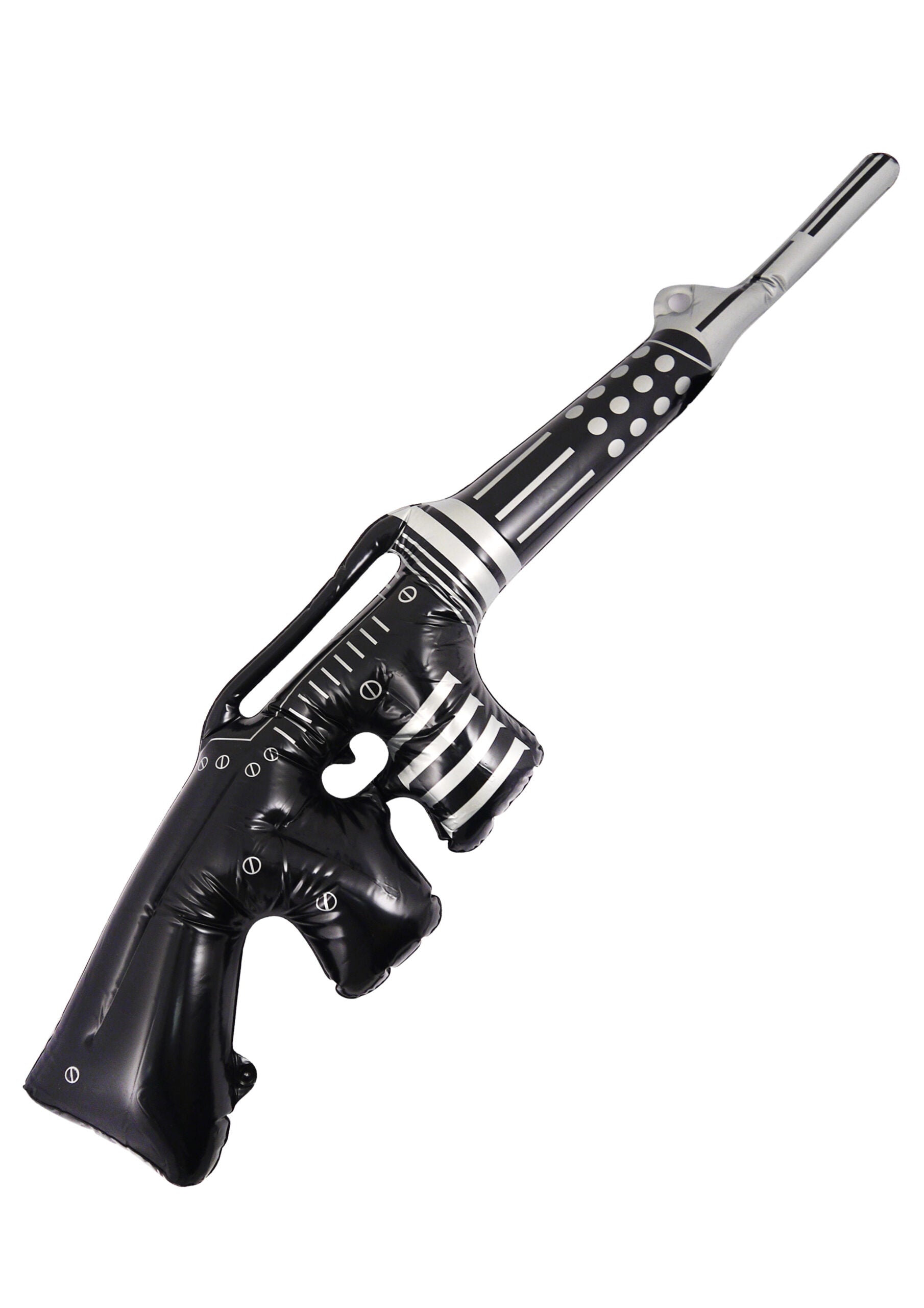 Inflatable toy machine gun black with silver detail 90cm