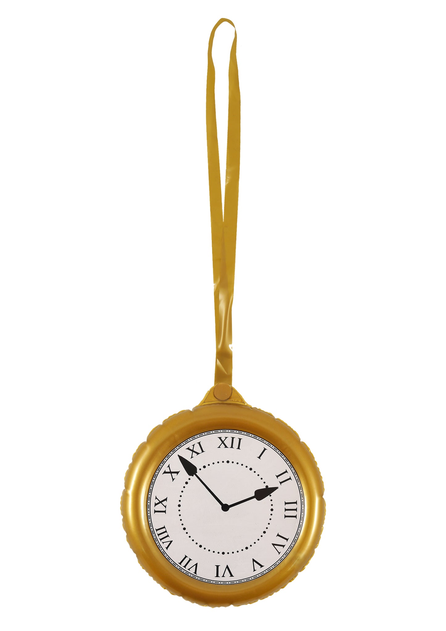 Inflatable jumbo pocket watch clock with necklace