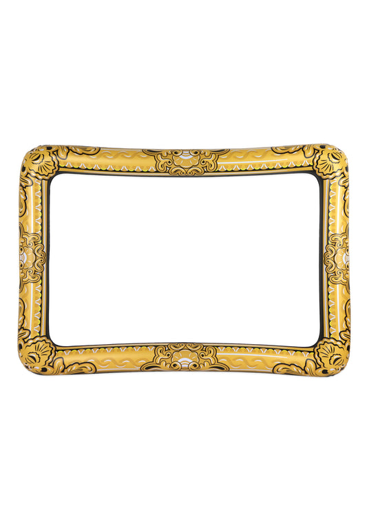 Inflatable gold picture frame selfie prop