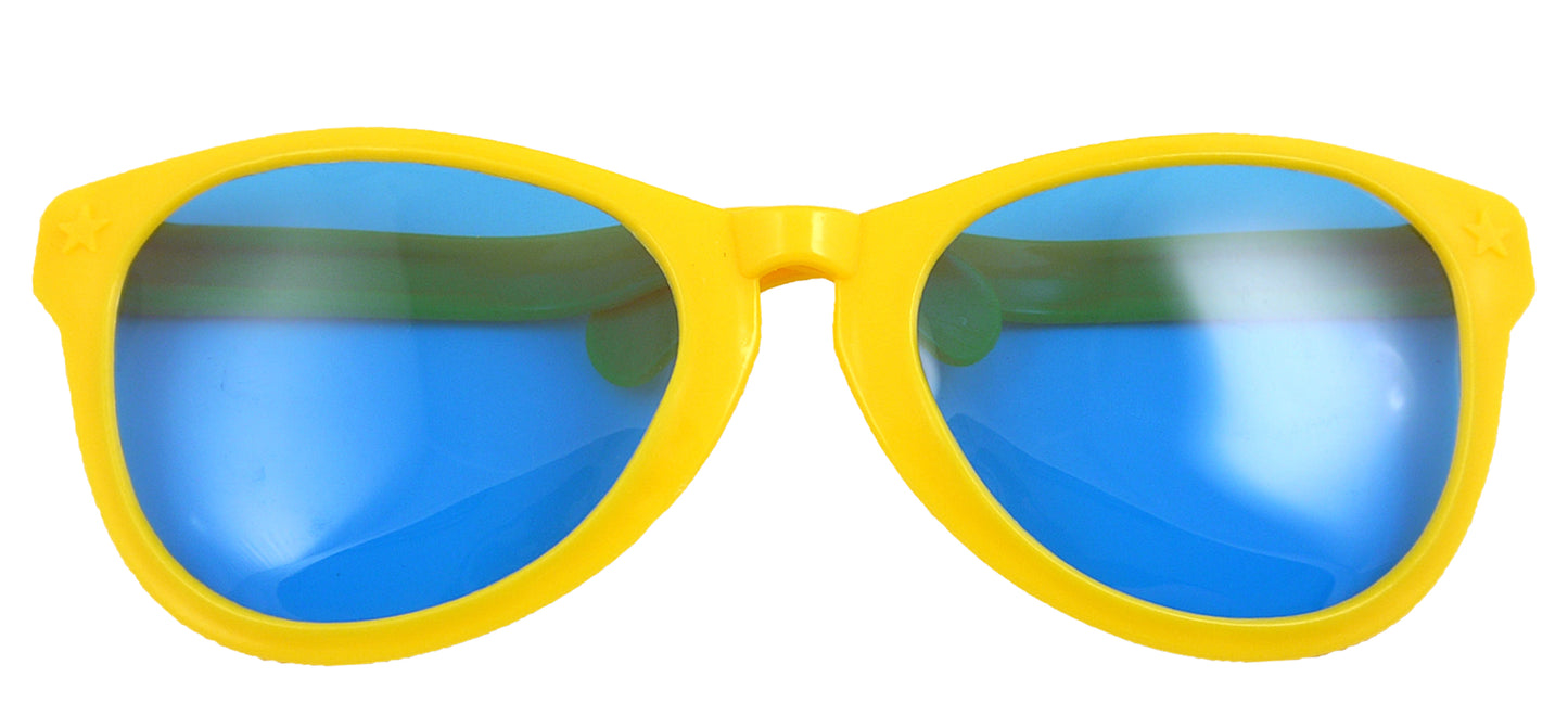 Yellow Giant Sunglasses Inflatable Multicolour Beach Ball & Boom Box Hawaiian Beach Summer Pool Party Set