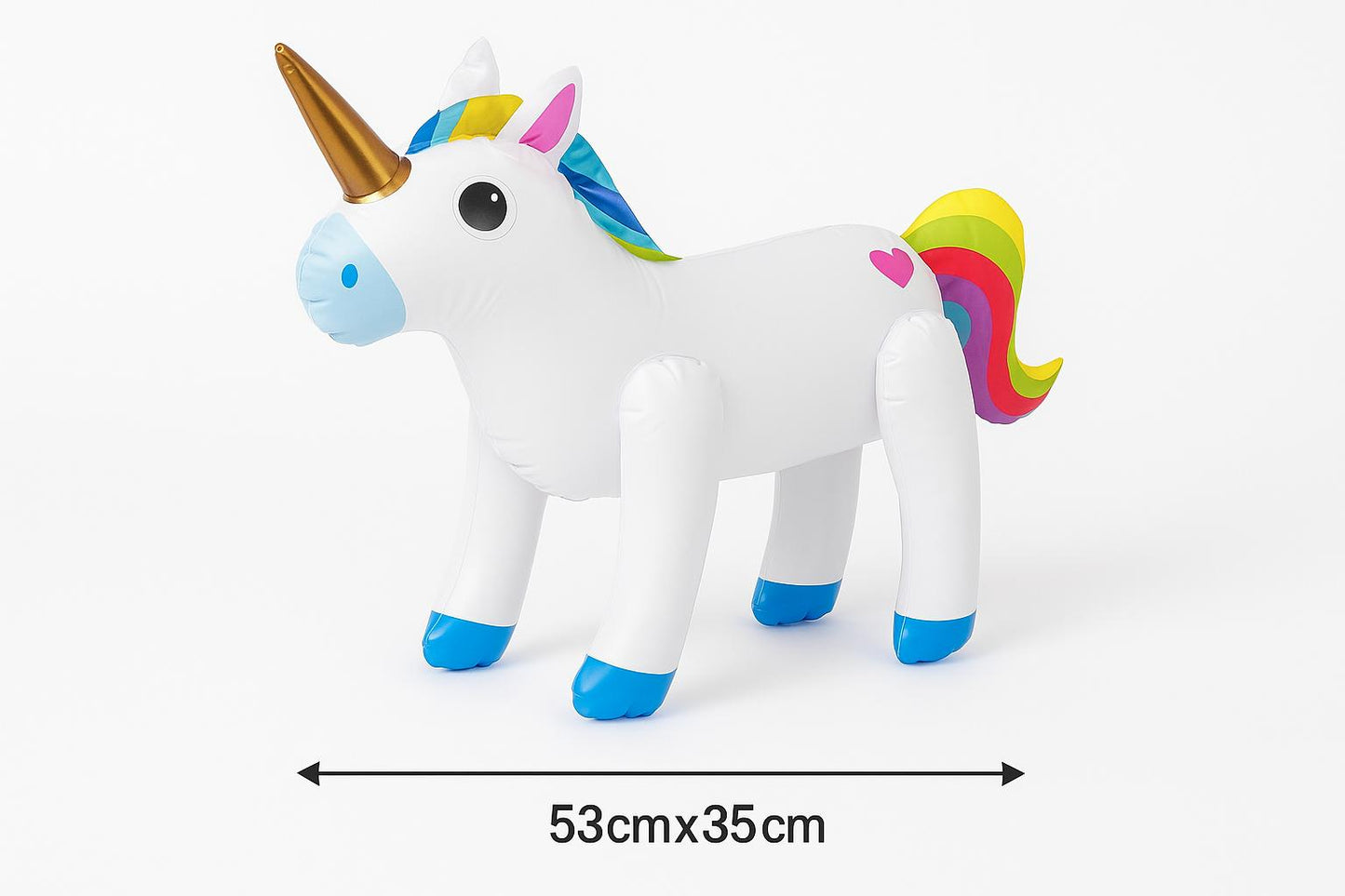 labreeze Inflatable Unicorn 53 x 35cm – Cute Blow-Up Party Decoration for Kids Birthdays, Paddling Pool Fun, Photo Booth Props, Unicorn-Themed Events & Summer Garden Celebrations