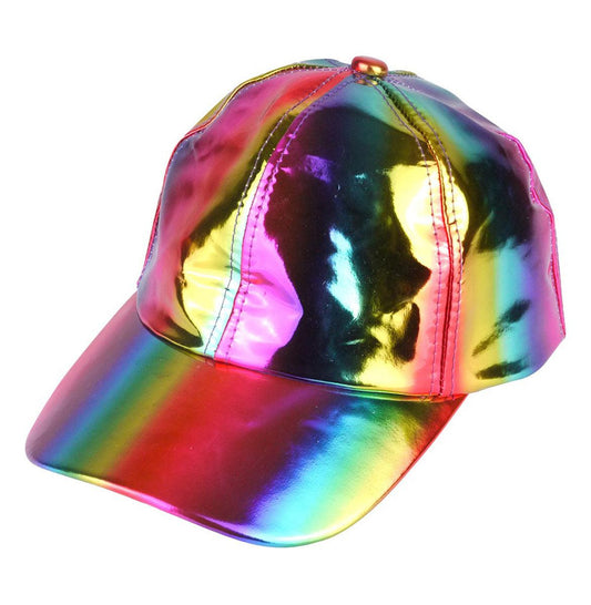 Adult Rainbow Pride Shiny Cap LGBTQ Gay Pride Fancy Dress Party Costume Hat - Labreeze