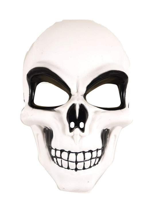 Adults White Skeleton Mask Skull Face Halloween Scary Horror Fancy Dress Party Costume Face Mask - Labreeze