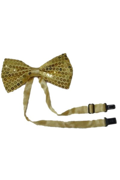 Gold Sequin Bow Tie