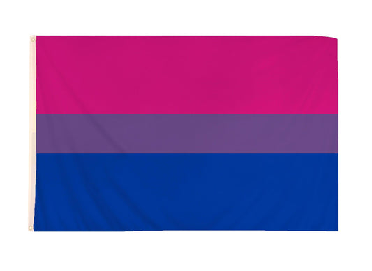 Bisexual Pride / Bi Pride LGBTQ Flag 5ft x 3ft Polyester Double-Stitched Seam Metal Eyelets Fancy Dress Party Accessory - Labreeze