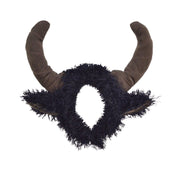 Brown Bull Horns Fluffy Black Ears Headband Animal Book Week Fancy Dress Costume Accessory - Labreeze
