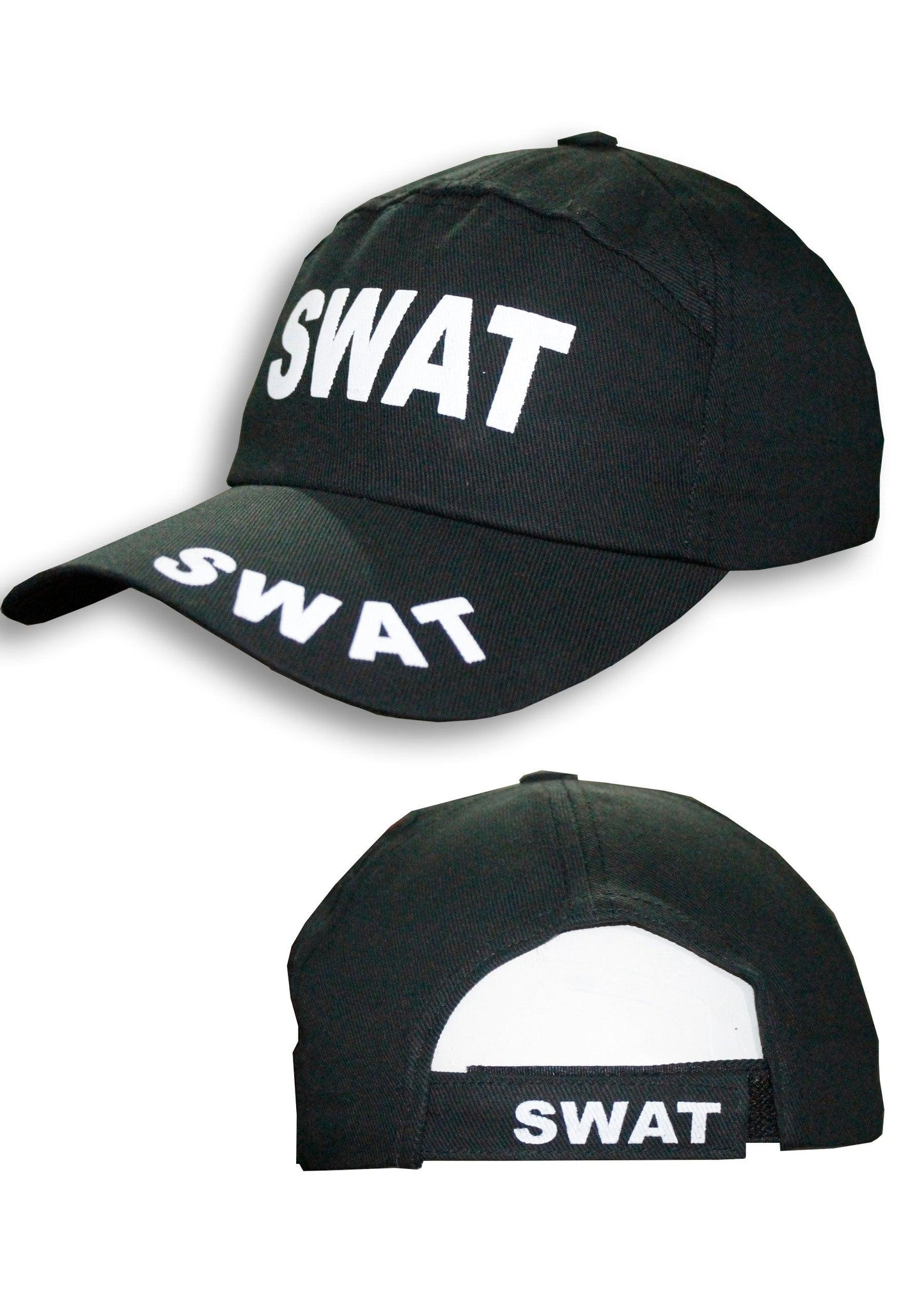 Children's Boys SWAT Printed T-shirt & Cap Kit World Book Day Kids Unisex Police Fancy Dress - Labreeze