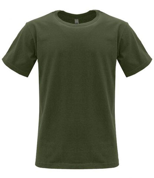 Children's Khaki Green Army T-Shirt Short Sleeves Boys Cadet Casual Cotton Top Fancy Dress - Labreeze