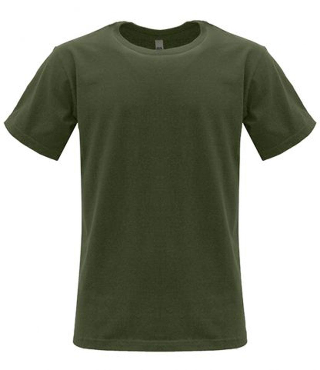 Children's Khaki Green Army T-Shirt Short Sleeves Boys Cadet Casual Cotton Top Fancy Dress - Labreeze