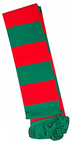 Ladies Christmas Miss Santa Helper Elf Hat with Ears & Red Green Scarf - Xmas Fancy Dress - Labreeze Ltd