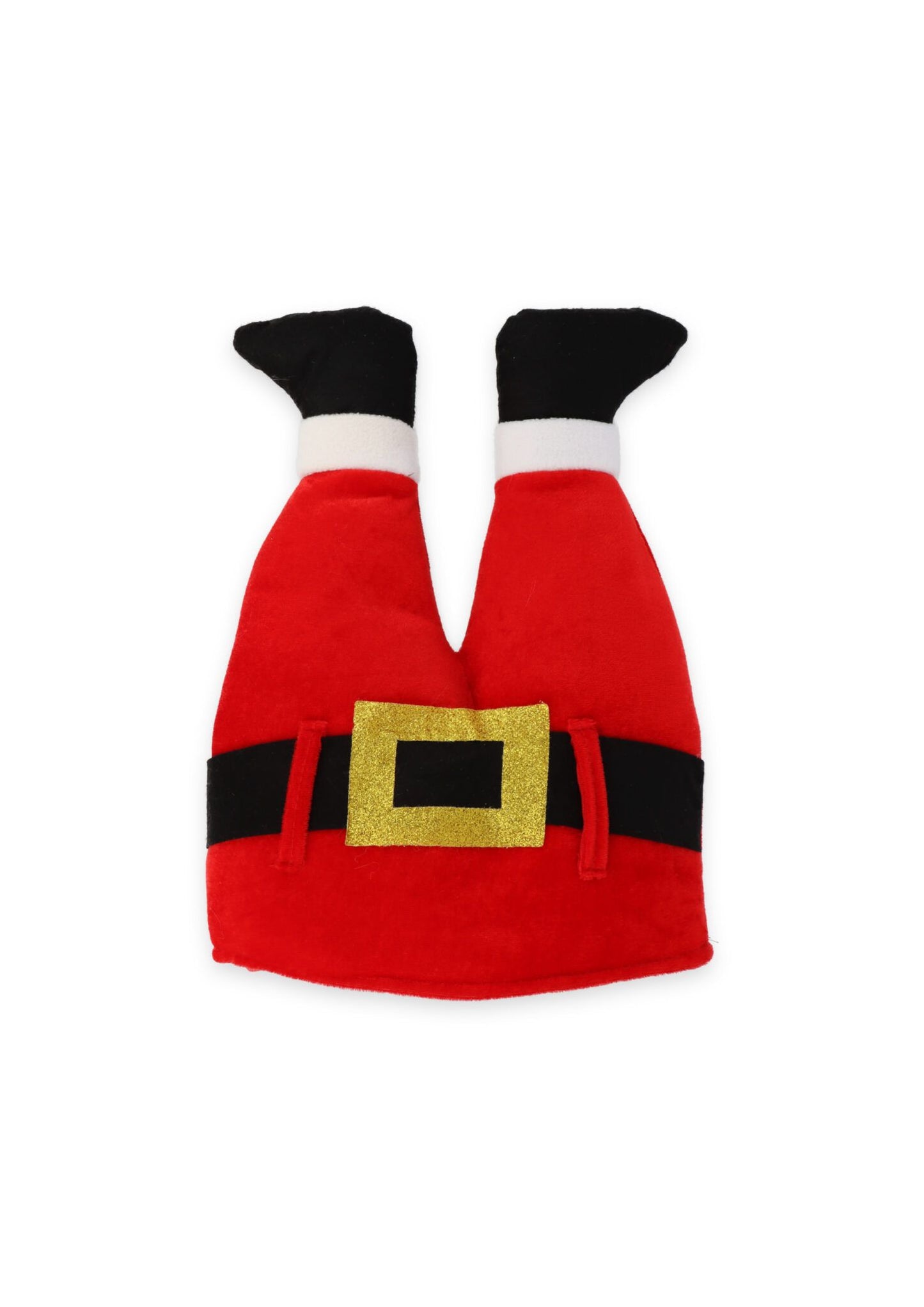 Red Funny Santa Claus Legs Christmas Hat – Novelty Festive Party Hat for Adults