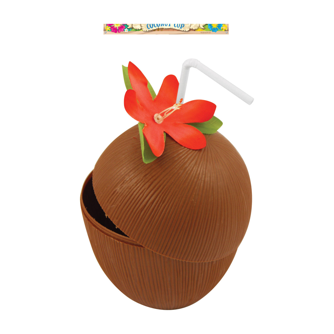 Exact brown coconut cup included; packaging header not included